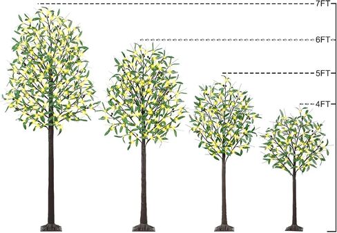 4FT 60 LED Lighted Olive Tree - Olive Trees Artificial Indoor with 6 Branches, 12 Fruits 120 Leaves, Remote 8 Flashing Modes, Timing, DC 5V Safe, Faux Olive Tree for Outdoor Party Home Decorations in Saudi Arabia