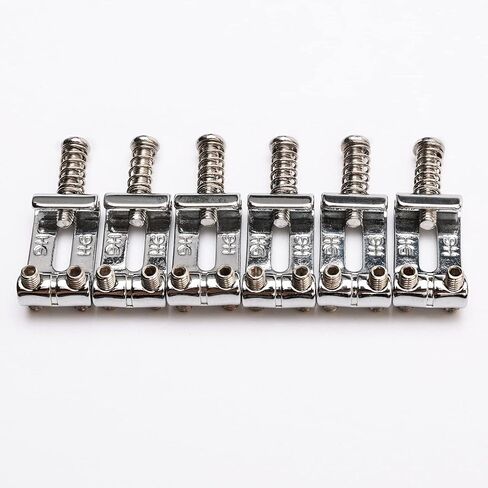 6 PCS Electric Guitar Saddles Tremolo Saddles Bridge with Wrench for Fender Strat Stratocaster Electric Guitar (Silver) in Saudi Arabia