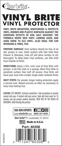 STAR BRITE Vinyl Brite Marine Grade Protectant Spray - Brighten, Moisturize & Protect Vinyl, Rubber, Fiberglass, Plastic & More in Kuwait