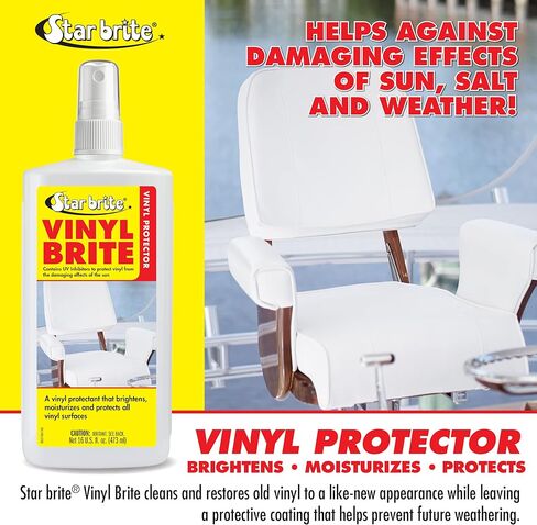 STAR BRITE Vinyl Brite Marine Grade Protectant Spray - Brighten, Moisturize & Protect Vinyl, Rubber, Fiberglass, Plastic & More in Kuwait