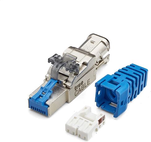 قابس إنهاء حقل TrueCABLE Cat6A بدون أدوات، غير محمي (UTP)، PoE++ (4PPoE)، متوافق مع TAA، معتمد من ANSI/TIA وISO/IEC، مدرج في قائمة CE، موصل ذكر RJ45 معياري، 6 عبوات in Kuwait