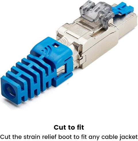 قابس إنهاء حقل TrueCABLE Cat6A بدون أدوات، غير محمي (UTP)، PoE++ (4PPoE)، متوافق مع TAA، معتمد من ANSI/TIA وISO/IEC، مدرج في قائمة CE، موصل ذكر RJ45 معياري، 6 عبوات in Kuwait
