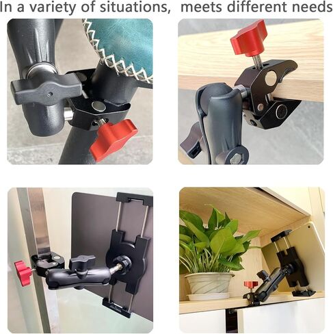 قاعدة تثبيت بمشبك مقود الدراجة النارية من الألومنيوم Aolly مع كرة TPU 1 بوصة للقضبان بقطر 0.5 بوصة إلى 2 بوصة، متوافقة مع حامل الكرة بحجم RAM B وأنظمة الكرة 1 بوصة وذراع المقبس المزدوج in Kuwait