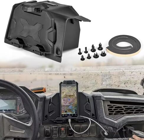 حامل الجهاز الإلكتروني RZR XP 1000 القابل للتعديل - حامل الجهاز اللوحي GPS Ipad Phone Mount مع صندوق تخزين لملحقات Polaris 2019-2023 INTL RZR XP 4 1000/Trail/XP Turbo S in Kuwait