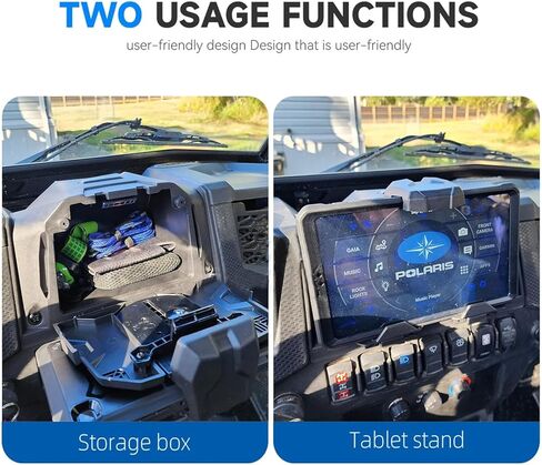 حامل الجهاز الإلكتروني RZR XP 1000 القابل للتعديل - حامل الجهاز اللوحي GPS Ipad Phone Mount مع صندوق تخزين لملحقات Polaris 2019-2023 INTL RZR XP 4 1000/Trail/XP Turbo S in Kuwait