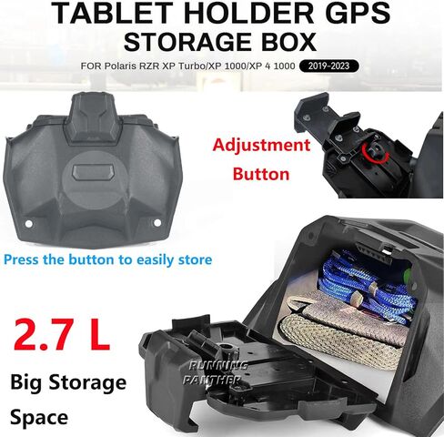 حامل الجهاز الإلكتروني RZR XP 1000 القابل للتعديل - حامل الجهاز اللوحي GPS Ipad Phone Mount مع صندوق تخزين لملحقات Polaris 2019-2023 INTL RZR XP 4 1000/Trail/XP Turbo S in Kuwait