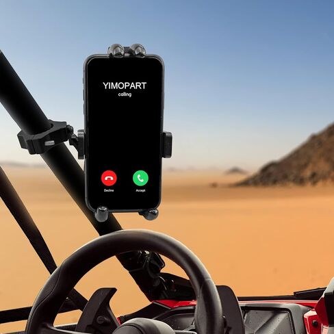 حامل هاتف UTV يدور 360 درجة لشريط لف 1.75 بوصة - 2 بوصة متوافق مع UTV SXS Polaris RZR 900 1000 XP Can-am Maverick X3 - للهواتف من 4.7 إلى 7.2 بوصة in Kuwait