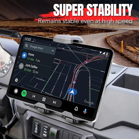 A & UTV PRO Electronic Device Tablet Holder, Phone Ipad GPS Holder Mounts with Storage Box Organizer Tray for 2018-2024 Polaris Ranger XP 1000 Crew Diesel Accessories,1PC in Saudi Arabia
