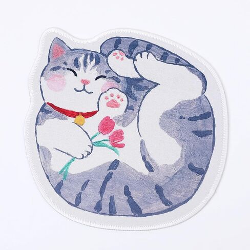 Cat and Flower Mouse Pad Original Design，Cute Mouse pad，Cat Mouse pad，Non-Slip Mouse Pads for Desk，Perfect Match for Laptop and Desktop(Colorful). in Saudi Arabia