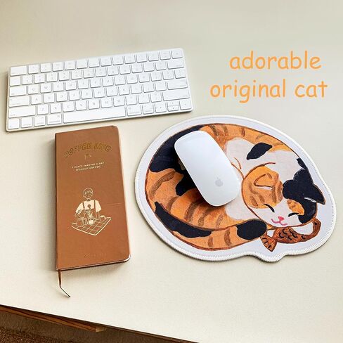 Cat and Flower Mouse Pad Original Design，Cute Mouse pad，Cat Mouse pad，Non-Slip Mouse Pads for Desk，Perfect Match for Laptop and Desktop(Colorful). in Saudi Arabia