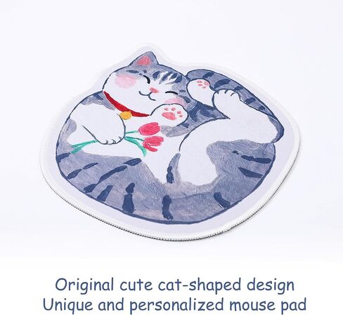Cat and Flower Mouse Pad Original Design，Cute Mouse pad，Cat Mouse pad，Non-Slip Mouse Pads for Desk，Perfect Match for Laptop and Desktop(Colorful). in Saudi Arabia