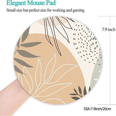 Mouse Pad, Non-Slip Rubber Base Mousepad with Stitched Edge, Gaming Round Mouse Pads, Waterproof Office Mouse Pad, Small Size 7.87 x 7.87 Inch (Pink Blue Art) in Saudi Arabia