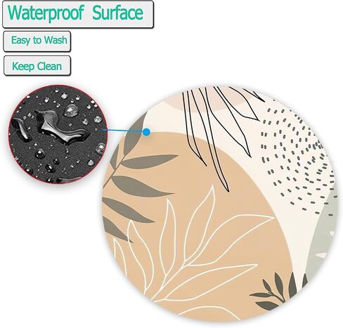 Mouse Pad, Non-Slip Rubber Base Mousepad with Stitched Edge, Gaming Round Mouse Pads, Waterproof Office Mouse Pad, Small Size 7.87 x 7.87 Inch (Pink Blue Art) in Saudi Arabia