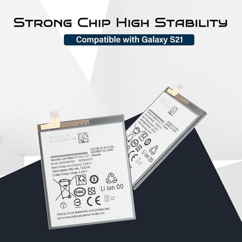 بطارية Galaxy S21، [2023 ترقية جديدة] بطارية بديلة 4000 𝒎𝑨𝒉 Li-Polymer EB-BG991ABY لجهاز Samsung Galaxy S21 الموديل: SM-G991U1 مع مجموعة إصلاح الأدوات in Kuwait