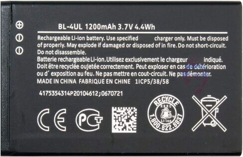 استبدال بطارية BL-4UL، بطارية 3.7 فولت 1200 مللي أمبير في الساعة BL-4UL لهواتف نوكيا مايكروسوفت لوميا BL-4UL بطارية الهاتف المحمول الذكي in Kuwait