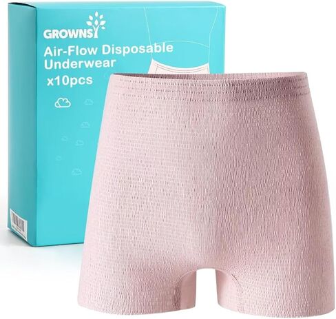 10 قطع ملابس داخلية للاستعمال مرة واحدة بتدفق الهواء بعد الولادة، ملابس داخلية على شكل حرف C للنساء، أساسيات التعافي بعد الولادة، فائقة التهوية وناعمة، خصر مرتفع، قابلة للتمدد لتغطية كاملة، خالية من اللاتكس in Kuwait