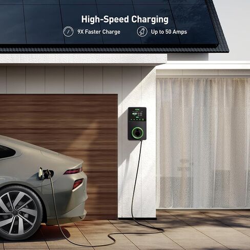 Autel Home Smart Electric Vehicle (EV) Charger, 50 Amp Level 2 Wi-Fi and Bluetooth Enabled EVSE 4G Touch Screen, with in-Body Holster and 25-Foot Cable Silver in Saudi Arabia