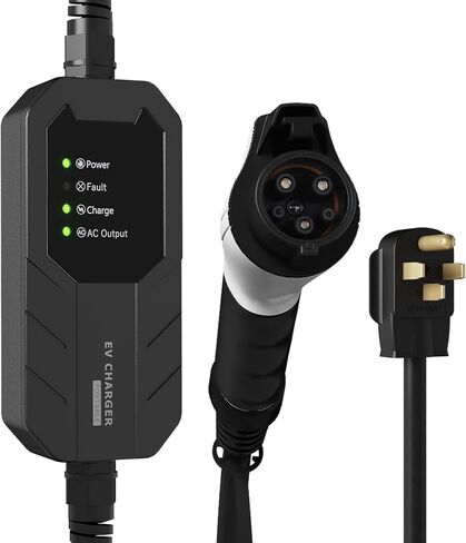 Skysword المستوى 2 شاحن EV، 240V 16A 25FT المحمولة EVSE، NEMA 14-50 التوصيل محطة شحن المركبات الكهربائية in Kuwait