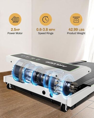 وسادة المشي، جهاز مشي تحت المكتب من AKLUER، جهاز مشي محمول مع جهاز تحكم عن بعد، شاشة LED، تركيب - مجاني للركض والمشي للمكتب المنزلي in Kuwait