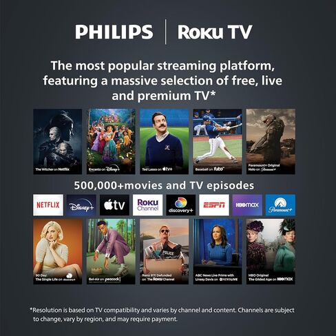 تلفزيون PHILIPS 32 بوصة FHD 1080p Smart R0KU متوافق مع Alexa أو AppIe Home أو Siri أو Google Home (متجدد) in Saudi Arabia