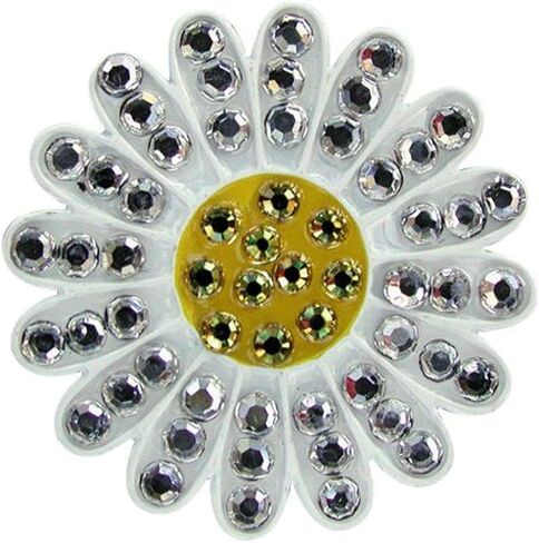 Sunflower Golf Ball Marker made with Austrian Crystals | Magnetic Hat Clip Included | Daisy Flower Accessory | Golf Gift for Mom | Golfing Gift for Any Age Golfer in Saudi Arabia