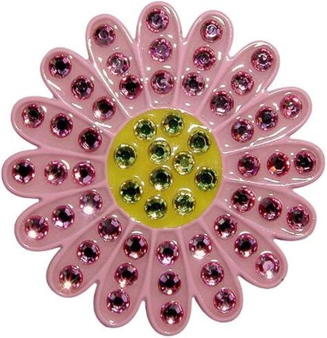 Sunflower Golf Ball Marker made with Austrian Crystals | Magnetic Hat Clip Included | Daisy Flower Accessory | Golf Gift for Mom | Golfing Gift for Any Age Golfer in Saudi Arabia