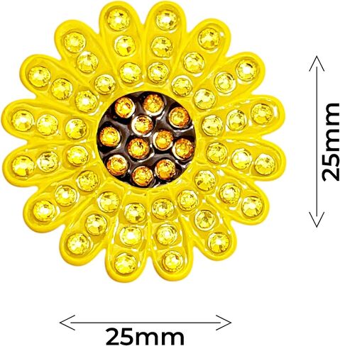 Sunflower Golf Ball Marker made with Austrian Crystals | Magnetic Hat Clip Included | Daisy Flower Accessory | Golf Gift for Mom | Golfing Gift for Any Age Golfer in Saudi Arabia