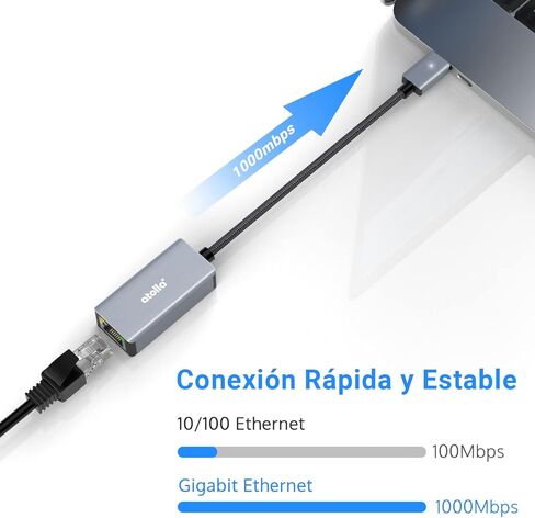 محول USB C إلى إيثرنت، محول أتولا USB من النوع C إلى شبكة LAN RJ45 جيجابت إيثرنت، Thunderbolt 3 متوافق مع MacBook Pro وMacBook Air وiPad Pro وSurface وXPS والمزيد in Kuwait