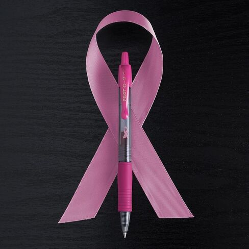 Pilot, G2 Pink Ribbon Premium Gel Roller Pens, Fine Point 0.7 mm, Pink, Pack of 2 in Saudi Arabia