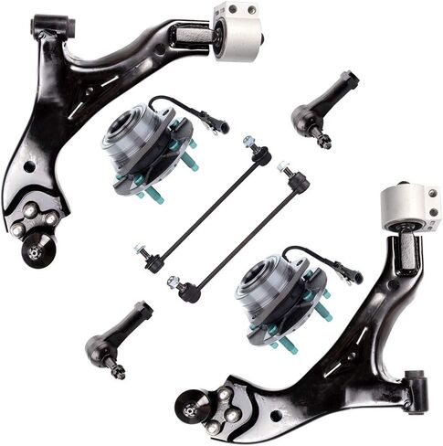 SCITOO 8pcs Wheel Hub assembly Suspension Kit - Fit For Chevy Equinox For Pontiac Torrent For Saturn Vue Front Lower Control Arm And Ball Joint Sway Bar Link Outer Tie Rod Wheel Hub Bearing 513189 in Saudi Arabia
