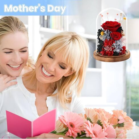 هدايا الزهور الحقيقية المحفوظة للنساء والرجال والأم والجدة والزوجة، ورود حقيقية طويلة الأمد في الزجاج مع أضواء LED لعيد الأم، وعيد الحب، وعيد الميلاد، وأعياد الميلاد، والذكرى السنوية، وعيد الشكر للزفاف in Kuwait