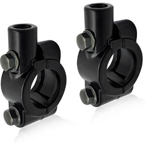 2PCS Motorcycle Mirrors Mounts, 7/8" Handlebar Mirror Mount Clamp Adaptor with 8mm Thread, Aluminum Alloy Rearview Mirror Bracket Clamp for Motorcycle Dirt Bike Scooter