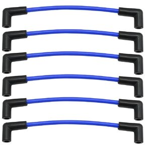 6Pcs 18-28086 Ignition Spark Plug Wire Set, Ignition Spark Plug Wire Harness Replacement for Sierra Marine Mercury V6 EFI DFI DTS (Blue)
