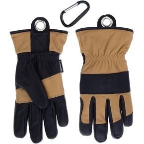 Cummins Winter Leather Gloves Work Goatskin Leather Fleece Lined with Thinsulate Winter Men Women Driving Utility, Large