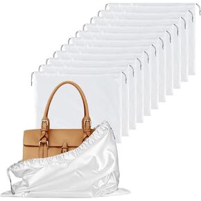 Dust Bags For Handbags 12 PCS Dust Proof Purse Storage Shoe Travel Portable Bag Cover With Drawstring Handbag Organization Covers Shoes Closet Organizer Cabinet for Packing Organizers Toiletry Bags