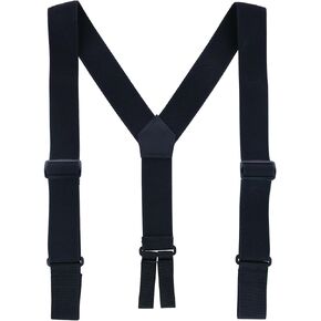 Welch Suspender Store Black Tuff Stuff Suspenders - 2-Inch Wide - BELT LOOP 54" for 6'1" to 6'5" tall
