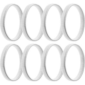 8 Pcs Shirt Sleeve Holders Stretchy Metal Armbands, Anti-Slip Elastic Shirt Sleeve Holder, Sleeve Garters, Fixing Long Sleeves for Band Stretch Garters for Men, Silver