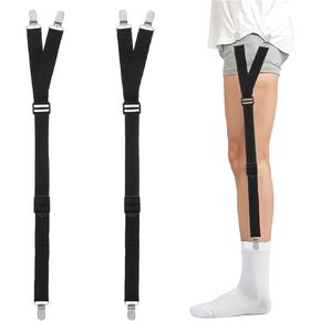 يبقى قميص 2pcs للرجال مرنًا متينًا مع المشابك غير القابلة للانزلاق قفلًا قابلاً للتعديل.