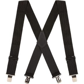 Heavy Duty Non-Stretch Work Suspenders - Gator Clip - 4 Colors & 4 Sizes Including Big & Tall