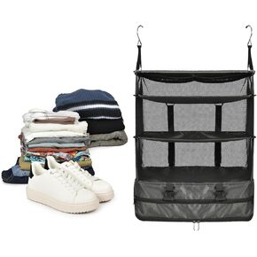 Traveler's Choice Expandable Suitcase Organizer with Compression, Space-Saving Design & Quick-Hang Hooks