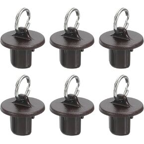 غطاء رأس الأسطوانة uxcell 8pcs ، غطاء نهاية شمس مع حلقة سحب من الفولاذ المقاوم للصدأ ، بديل بديل عالمي للمصارف الداخلية في الهواء الطلق ، القهوة