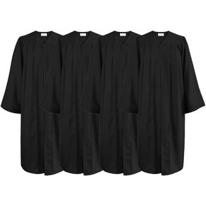 goprety 4 Pcs Choir Robes for Church Adults Baptism Robes for Water Baptism Unisex Matte Graduation Gown