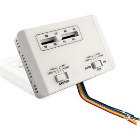 White Thermostat Single Stage Heating and Cooling Replacement Unit 7330G3351 for RV Select Air Conditioners Mach and Roughneck Series Efficient Temperature Regulation