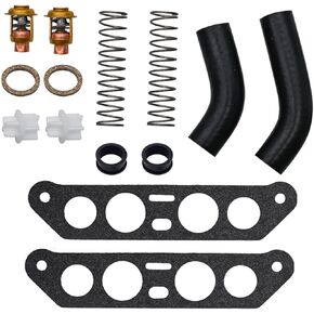 18-3673 Thermostat Kit for Johnson Evinrude 85 88 90 100 115 140 HP V4 Crossflow Replace 340975 340976 13270 with Hoses