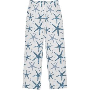 Pfrewn Boys Girls Pajama Pants Capybara with Christmas Gifts Snow Casual Lounge PJ Bottoms with Pockets, L