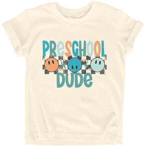 FAYALEQ Rollin Into Kindergarten Shirt Boys Girls First Day of School Tee Skateboard Back to School Little Kids Tee