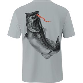 Palmyth Mens Fishing Shirts UPF 50+ Sun Protection Short Sleeve UV T-Shirts Breathable Quick-Dry