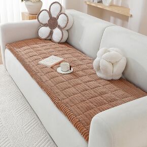 OstepDecor Couch Cover Sofa Covers Washable, Non-Slip Couch Protector for Dogs, Sofa Cushion Cover Pet Friendly Couch Pads for Sofa, Dog Mat for Couches and Sofas (27.6" x 59.1", Brown)