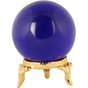 GEMHUB Natural Polished Healing Obsidian Crystal Chakra Stone Sphere Reiki Gemstone Ball for Decoration and Feng Shui (Aqua Obsidian)
