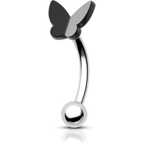 Eyebrow Rook Earrings, 16G Butterfly Eyebrow Rook Jewelry, Stainless Steel Eyebrow Rook Piercing Jewelry Vertical Labret stud
